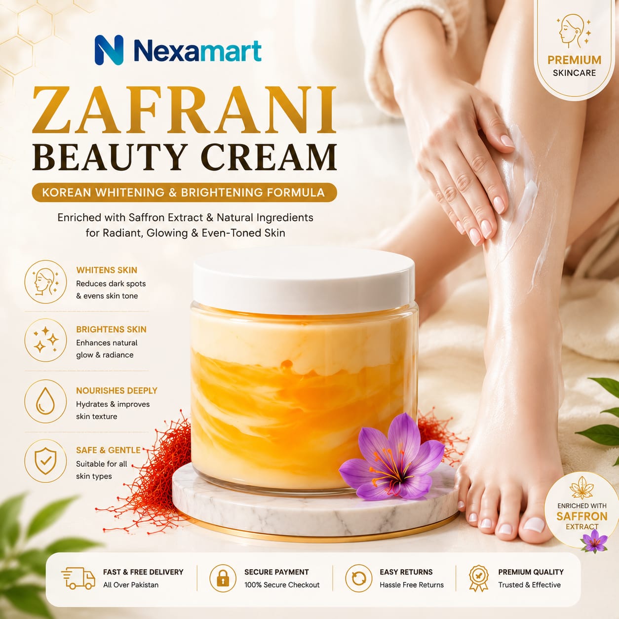 Zafrani Beauty Cream – Korean Whitening & Brightening Formula