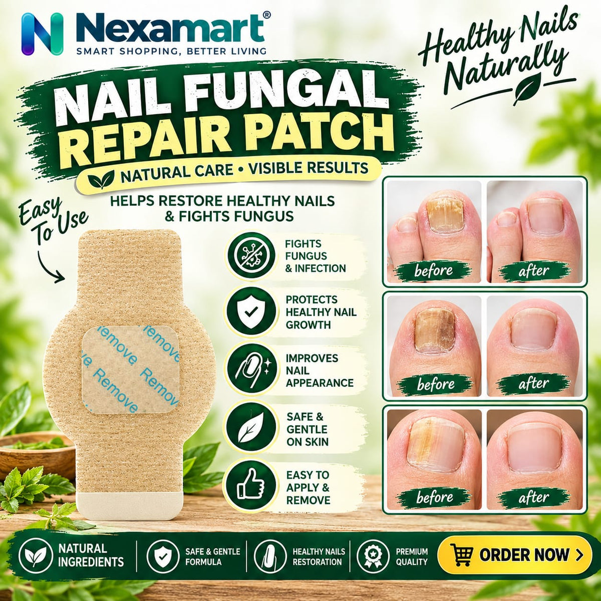 Fungal Nail Repair Patches 21 patches in 1 pack ( Buy 1 get 1 free