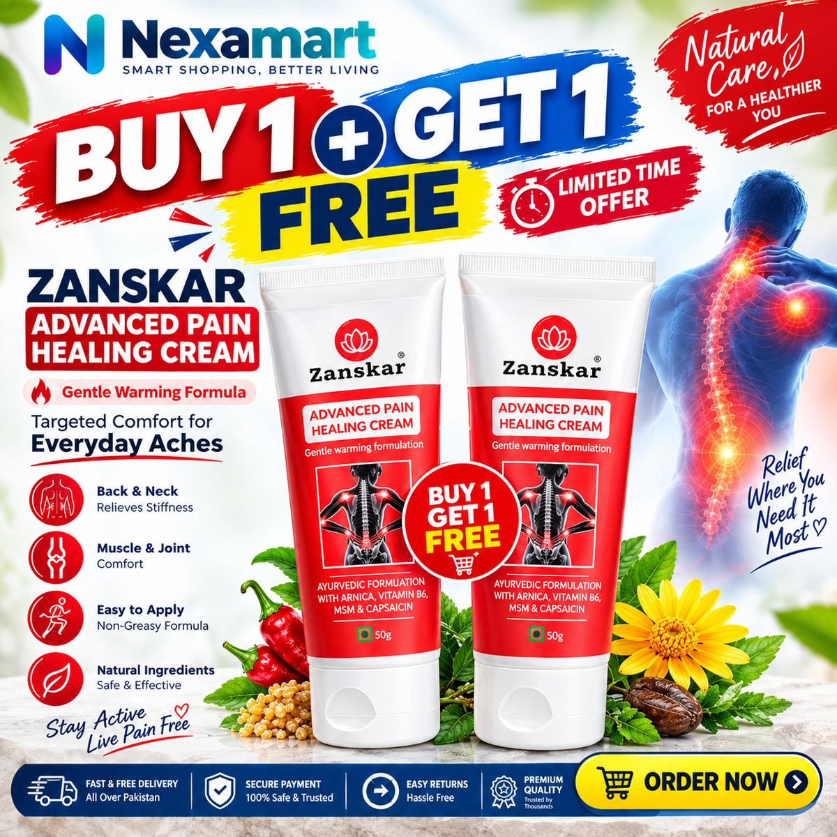 Zanskar Advanced Pain Healing Cream (50g)